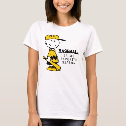 Peanuts  Charlie Brown Baseball Smile T_Shirt