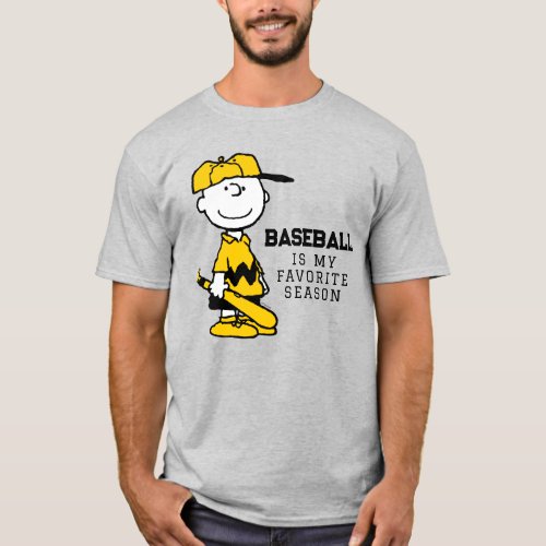 Peanuts  Charlie Brown Baseball Smile T_Shirt