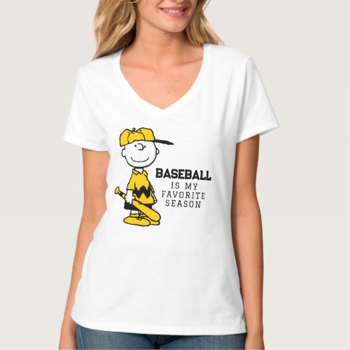 Peanuts  Charlie Brown Baseball Smile T_Shirt