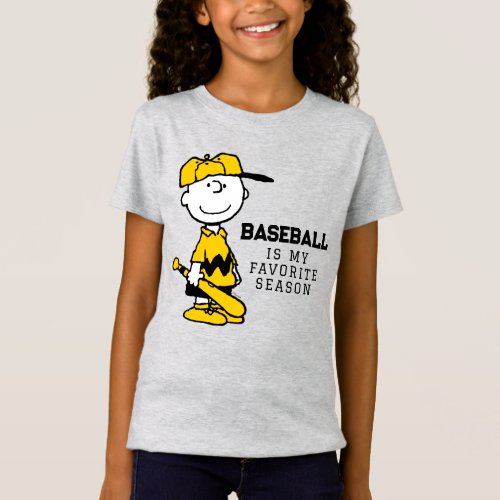 Peanuts  Charlie Brown Baseball Smile T_Shirt