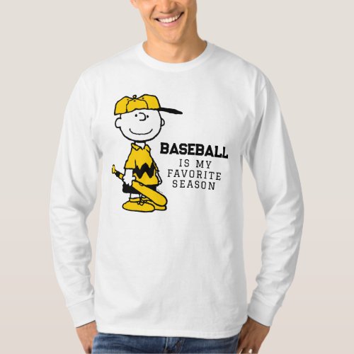 Peanuts  Charlie Brown Baseball Smile T_Shirt