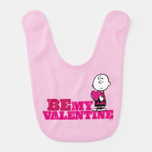 Peanuts Charlie Brown Be My Valentine Baby Bib
