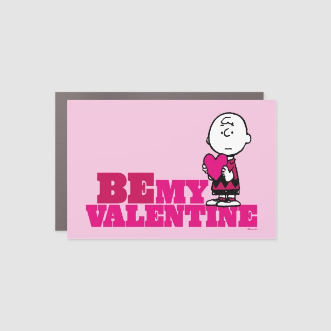 Peanuts | Charlie Brown Be My Valentine Car Magnet (Front)
