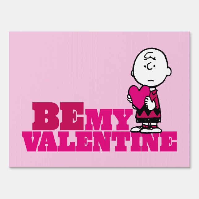 Peanuts | Charlie Brown Be My Valentine Sign (Front)