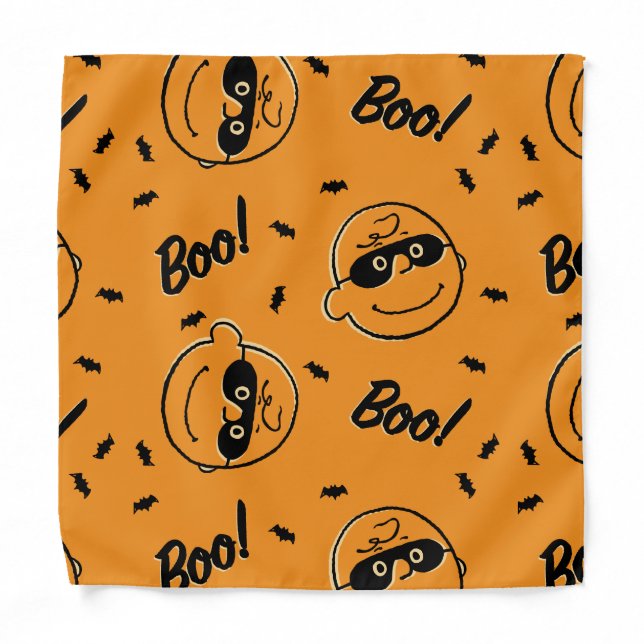 Peanuts | Charlie Brown Boo! Pattern Bandana (Front)