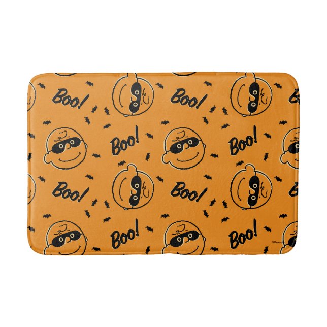 Peanuts | Charlie Brown Boo! Pattern Bath Mat (Front)