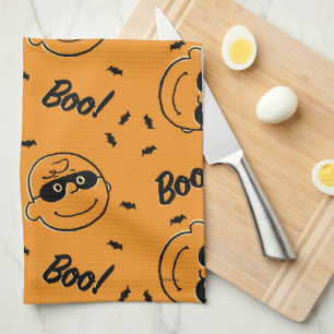 Peanuts Charlie Brown Boo! Pattern Kitchen Towel