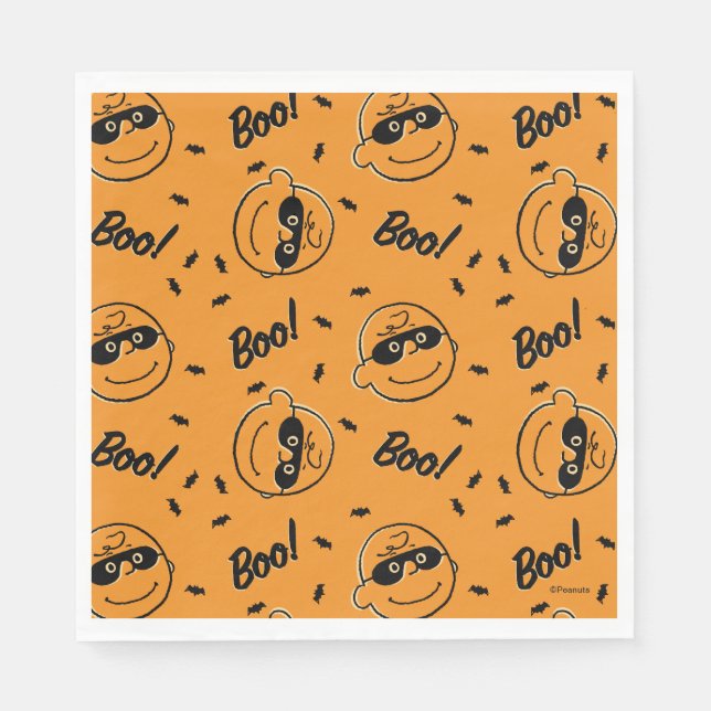 Peanuts | Charlie Brown Boo! Pattern Napkins (Front)