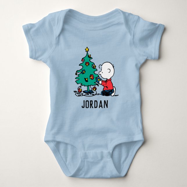 Peanuts | Charlie Brown Christmas | Add Your Name Baby Bodysuit (Front)