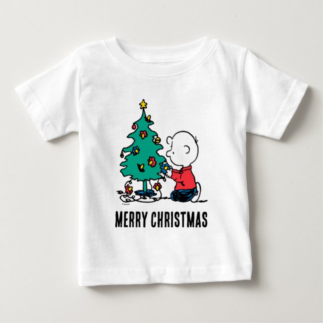 Peanuts | Charlie Brown Christmas Lights Baby T-Shirt (Front)