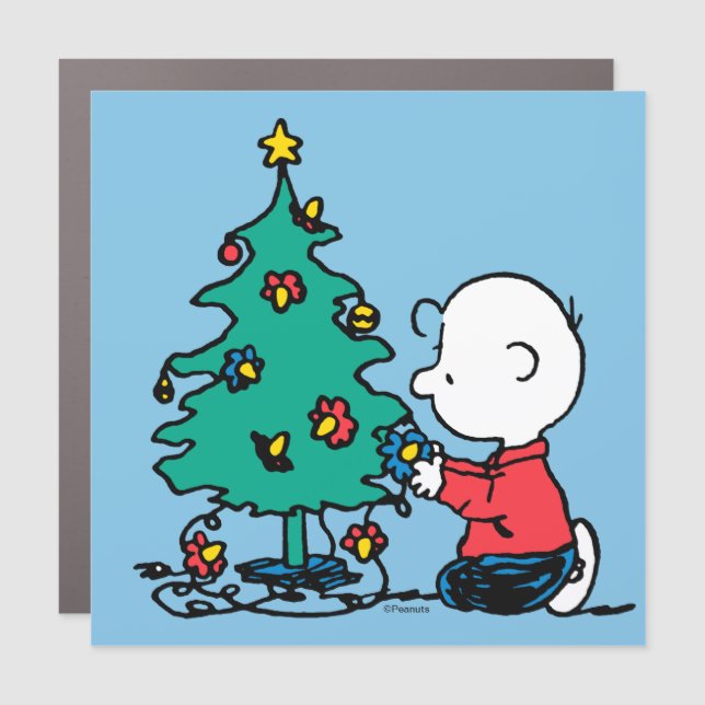 Peanuts | Charlie Brown Christmas Lights Car Magnet (Front)