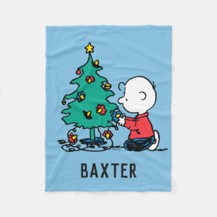 Peanuts Charlie Brown Christmas Lights Fleece Blanket