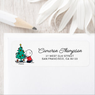 Peanuts   Charlie Brown Christmas Lights Label