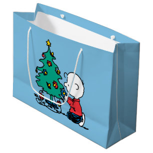 Peanuts Charlie Brown Christmas Lights Large Gift Bag