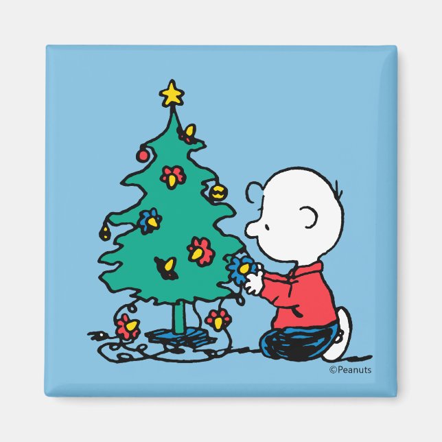 Peanuts | Charlie Brown Christmas Lights Magnet (Front)