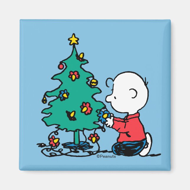 Peanuts | Charlie Brown Christmas Lights Magnet (Front)