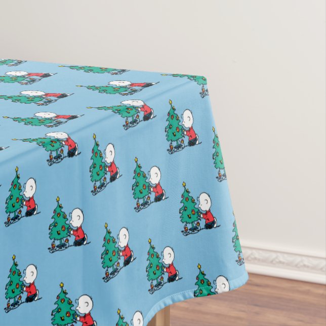 Peanuts | Charlie Brown Christmas Lights Tablecloth (In Situ)