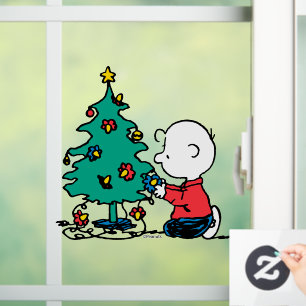 Peanuts Charlie Brown Christmas Lights Window Cling