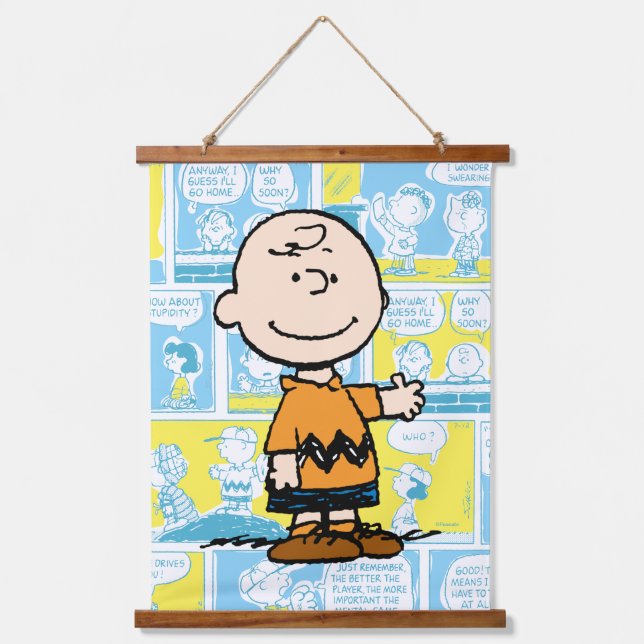 Peanuts | Charlie Brown Comic Pattern Hanging Tapestry (Front)