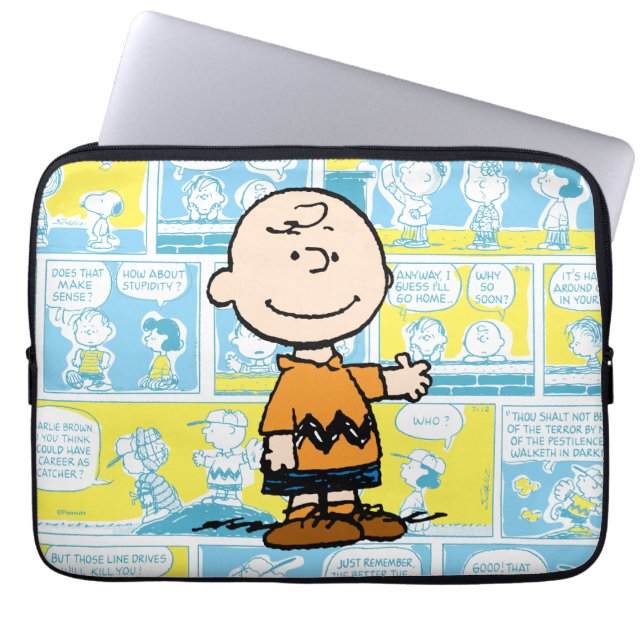 Peanuts | Charlie Brown Comic Pattern Laptop Sleeve (Front)