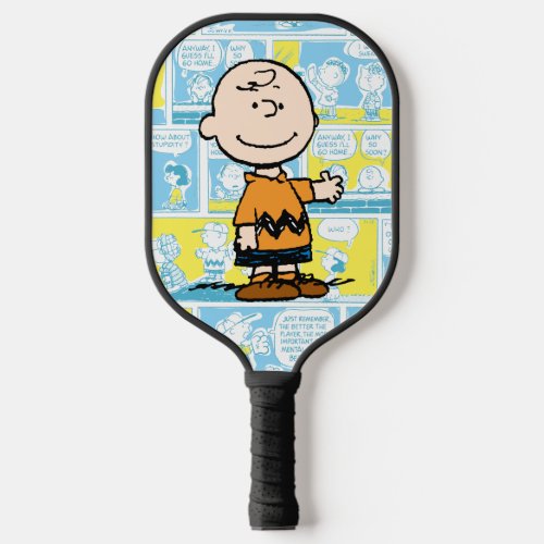 Peanuts  Charlie Brown Comic Pattern Pickleball Paddle