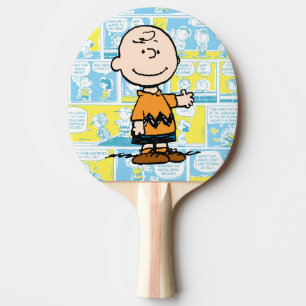 Peanuts   Charlie Brown Comic Pattern Ping Pong Paddle