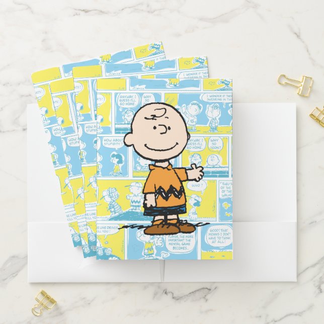 Peanuts | Charlie Brown Comic Pattern Pocket Folder (In Situ)