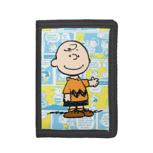 Peanuts   Charlie Brown Comic Pattern Trifold Wallet