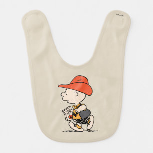 Peanuts Charlie Brown Cowboy Halloween Baby Bib