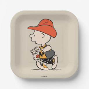 Peanuts Charlie Brown Cowboy Halloween Paper Plates