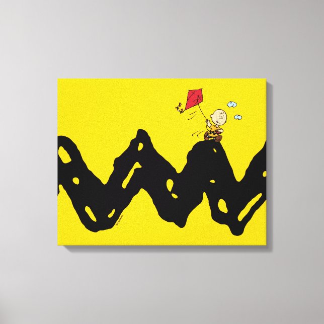 Peanuts | Charlie Brown Flying Kite Canvas Print (Front)
