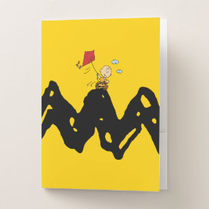 Peanuts   Charlie Brown Flying Kite Pocket Folder