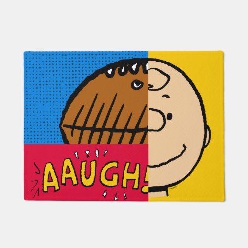 Peanuts  Charlie Brown Football Half  Half Doormat