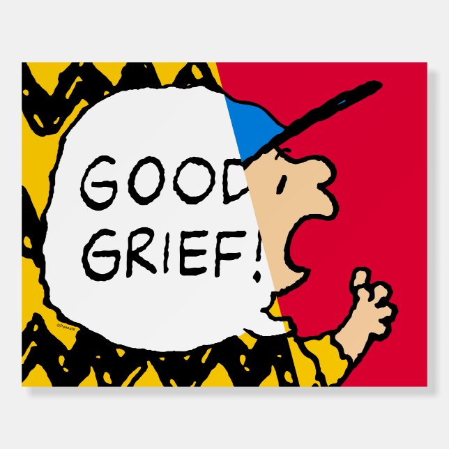 Peanuts | Charlie Brown Good Grief Half & Half Foam Board (Front)