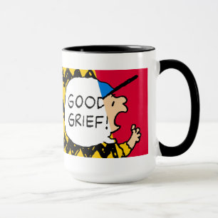 Peanuts Charlie Brown Good Grief Half & Half Mug