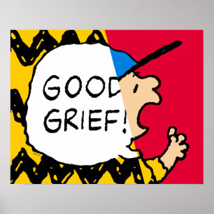 Peanuts   Charlie Brown Good Grief Half & Half Poster