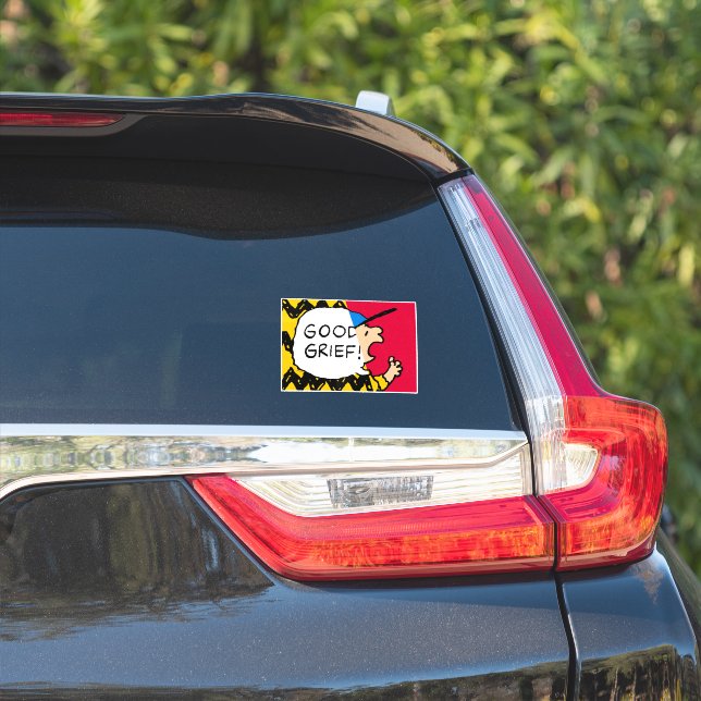 Peanuts | Charlie Brown Good Grief Half & Half Sticker (Car Side)
