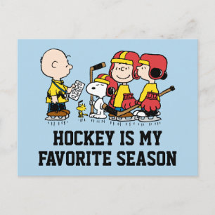Peanuts Charlie Brown Hockey Coach Postcard