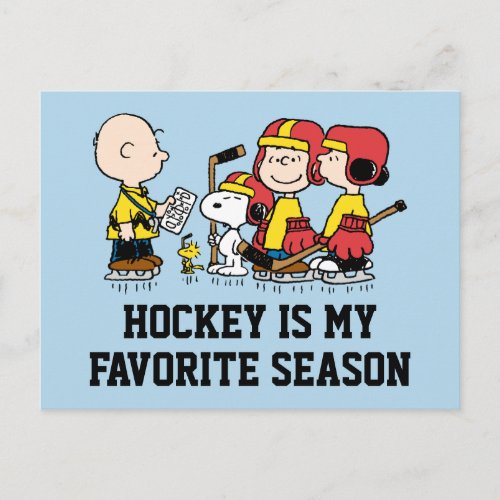 Peanuts  Charlie Brown Hockey Coach Postcard