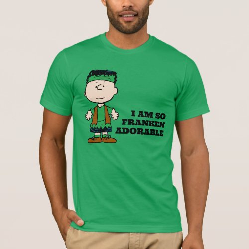 Peanuts  Charlie Brown I Am So Franken Cute T_Shirt