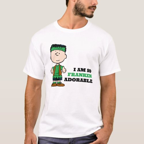 Peanuts  Charlie Brown I Am So Franken Cute T_Shirt