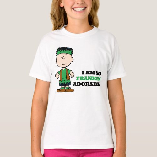 Peanuts  Charlie Brown I Am So Franken Cute T_Shirt