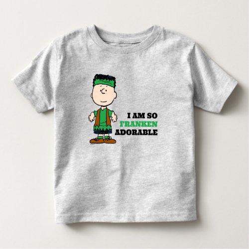 Peanuts  Charlie Brown I Am So Franken Cute Toddler T_shirt