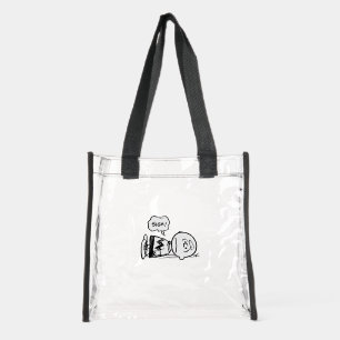 Peanuts Charlie Brown is Down Clear Tote Bag
