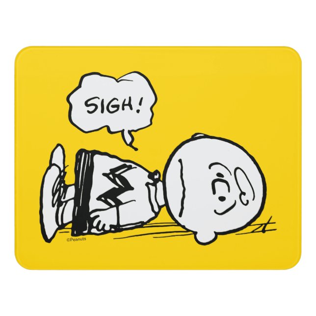 Peanuts | Charlie Brown is Down Door Sign (Contemporary Front)