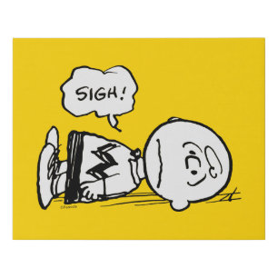 Peanuts Charlie Brown is Down Faux Canvas Print