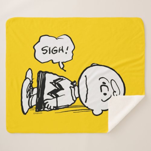 Peanuts  Charlie Brown is Down Sherpa Blanket