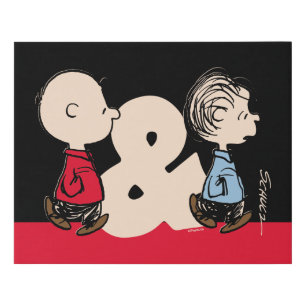 Peanuts   Charlie Brown & Linus Faux Canvas Print