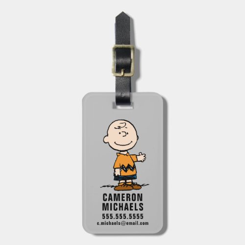 Peanuts  Charlie Brown Luggage Tag