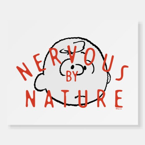 Peanuts  Charlie Brown Nervous By Nature Foam Board